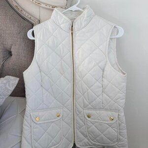 Women's White and Cream Gilet